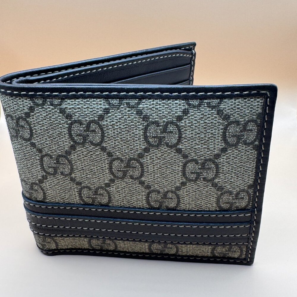 Gucci GG Supreme Canvas and Leather Wallet